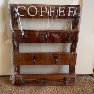 Wooden Coffee Mug Wall Hanger